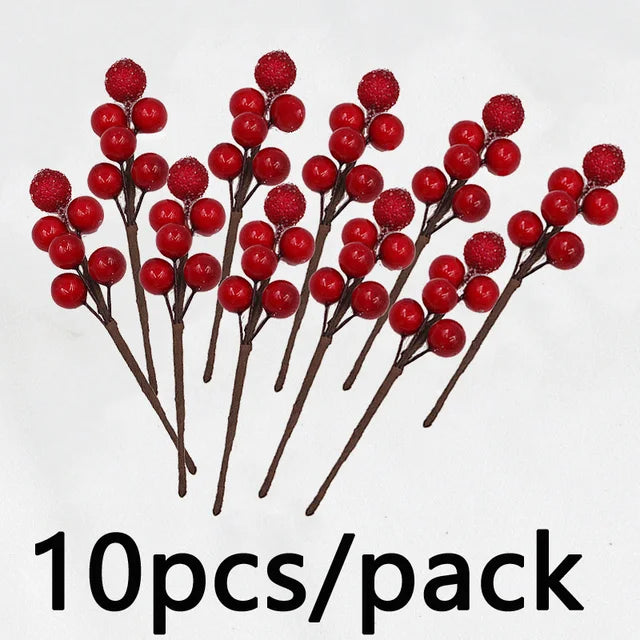 (10 Pcs/pack) 10cm Christmas Tree Berry Decoration