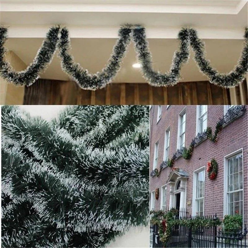 1PCS 2M Christmas Eve Decoration Bar Tops Ribbon Garland Christmas Tree Kitchen Ornaments Wedding Party Decoration Prop